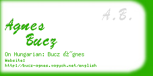 agnes bucz business card